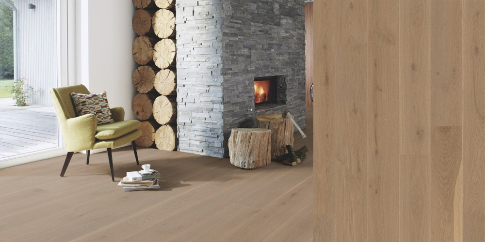 Parquet contrecollé chêne Sand huilé brossé